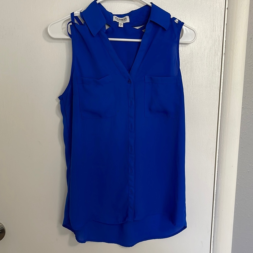 Royal Blue Sheer Portofino Tank